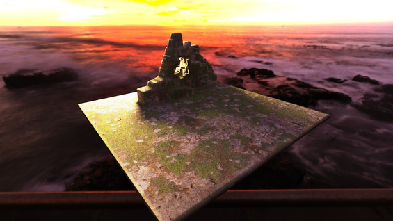 a screenshot of a scene rendered using sdf raymarching